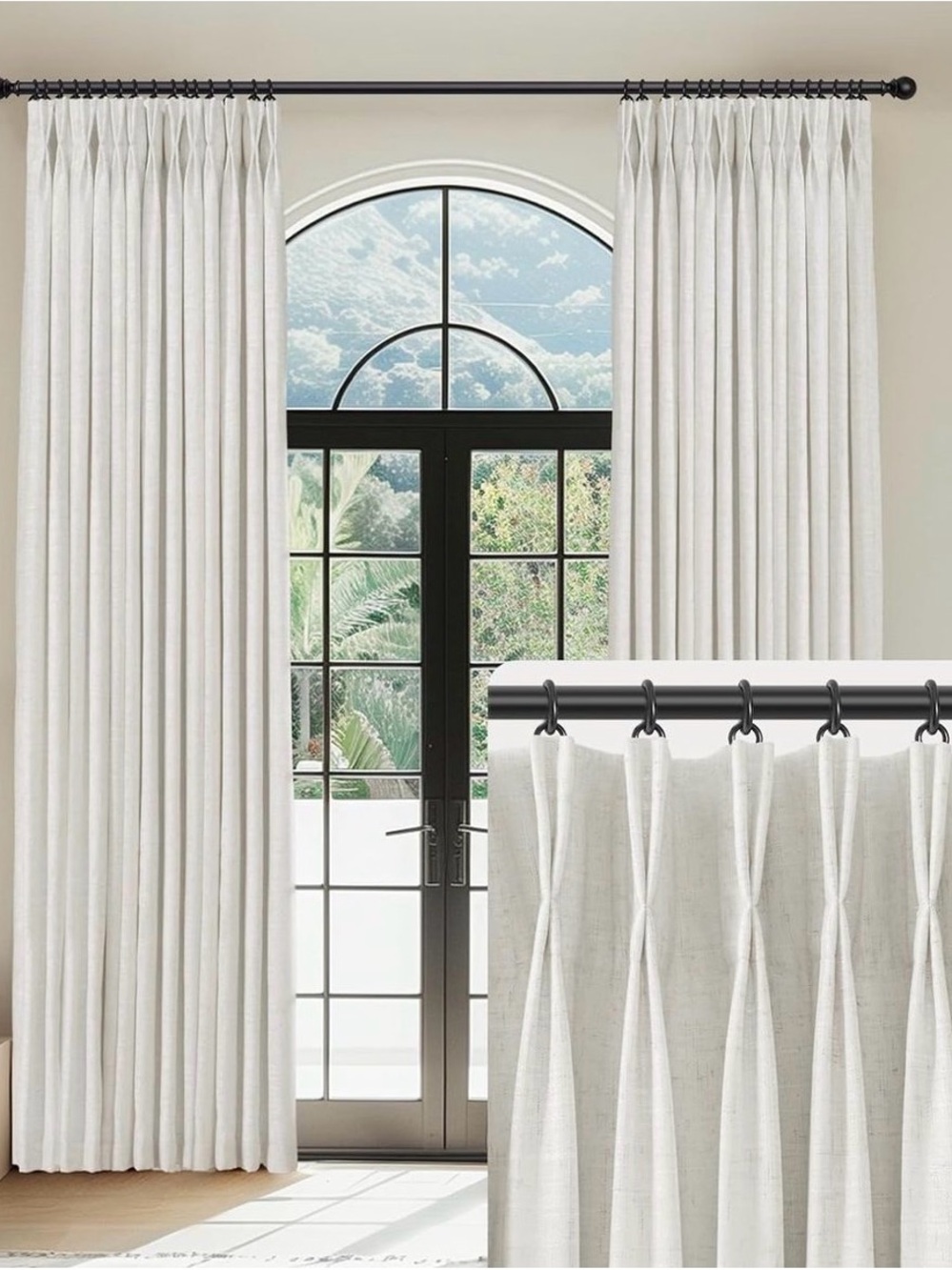 Linen Pinch Pleated Curtains Blackout
100% Black Out Curtains 40x96